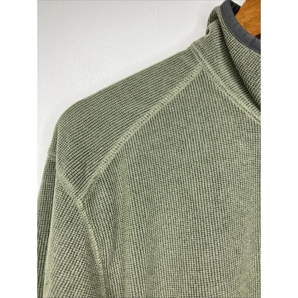 Eddie Bauer Green Fleece 1/2 Zip Sweater Men's Large